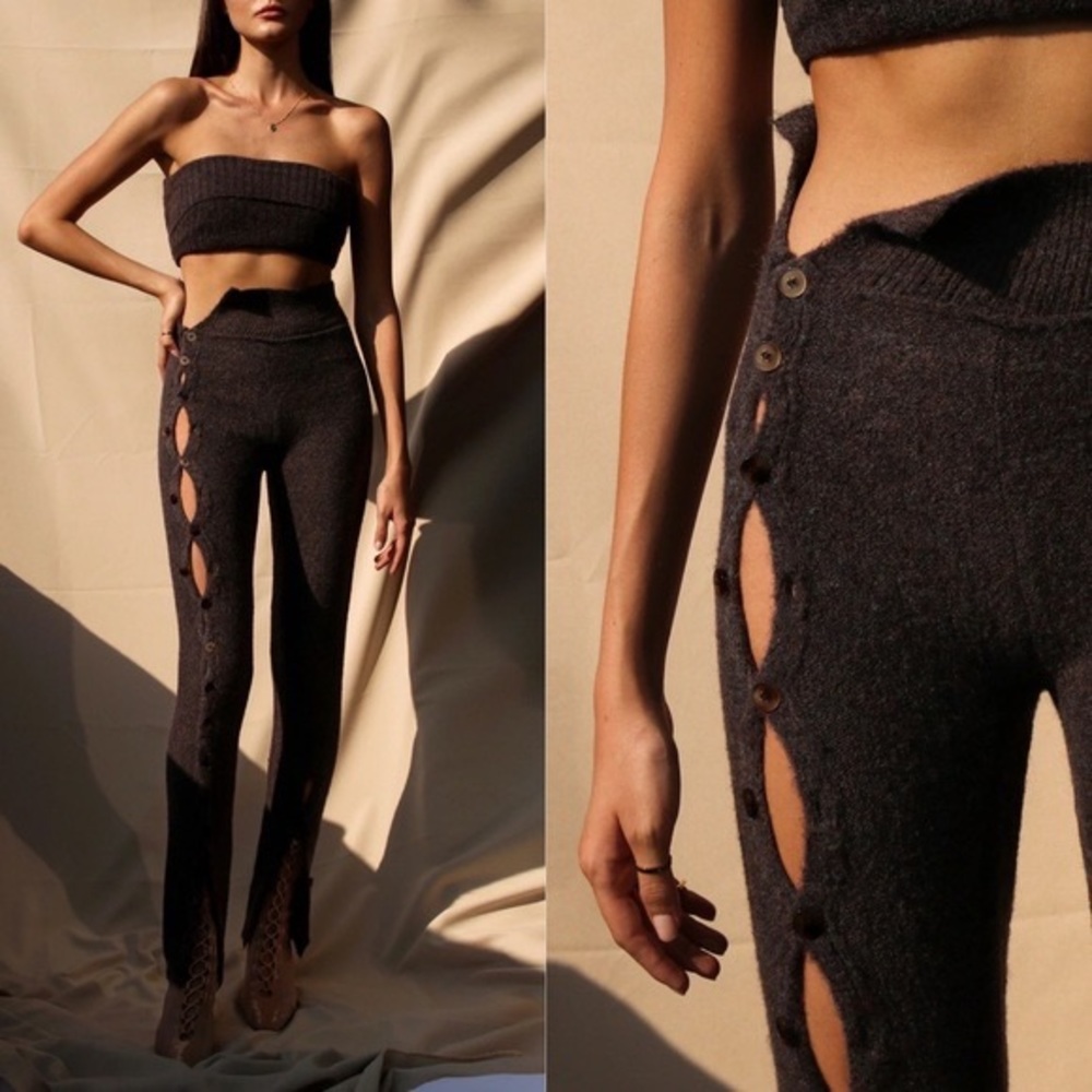 Ruve Shop Imalona Grey/Purple Marled Pants